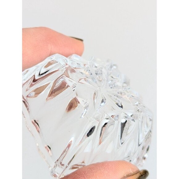 Antique 2" Square Cut Crystal Salt Cellars Set of 4 Cut Glass Spice Dishes Dips - Picture 8 of 8